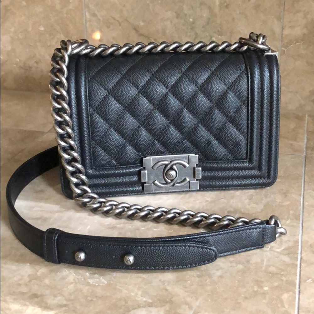 Authentic Chanel boy small
